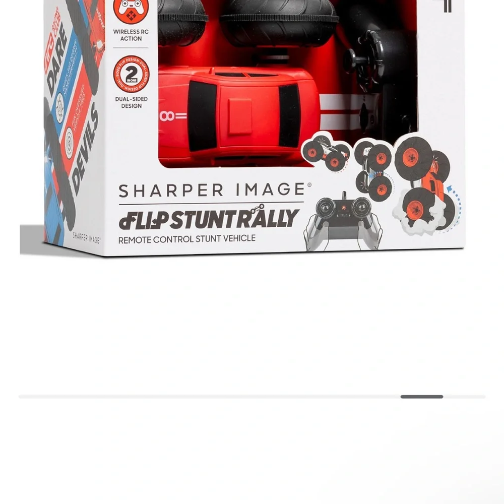 Sharper Image Red and Black Remote Control Stunt Car